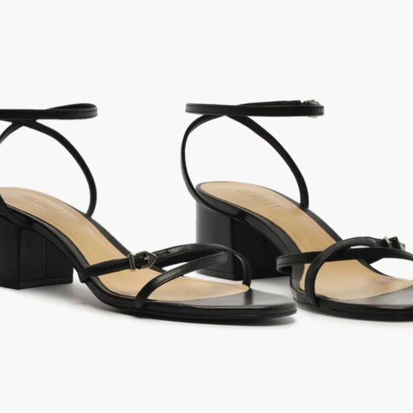 SCHUTZ Liliana Leather Block Heel Sandals – Black – Size 7B - Picture 5 of 5